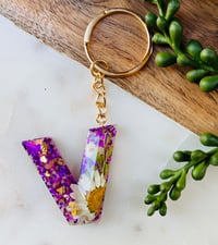 Image 2 of Alphabet Keychain, Custom keychain, glitter keychain, Resin Keychain, keychains, Keychain gift, p...