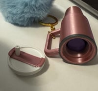 Image 3 of Mini Stanley Tumbler chapstick holder, 3D printed Stanley keychain, cute charm for stanle, presen...