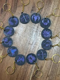 Image 3 of Custom 3D Zodiac NFC Tag Keychain - Personalized Astrological Charm, Horoscope keychain, nfc tag,...