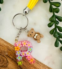 Image 3 of Floral Fun, Keychains for Teens, kids keychain Backpack keychain, summer camp keychain, nfc tag e...