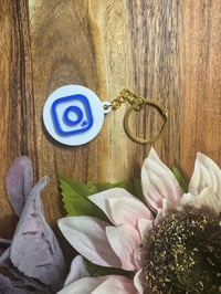 Image 3 of Social Media NFC Keychain Acrylic, Lasercut Keychain, NFC Tag Keychains, Digital Keychain