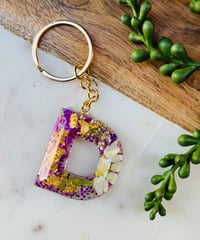 Image 3 of Alphabet Keychain, Custom keychain, glitter keychain, Resin Keychain, keychains, Keychain gift, p...