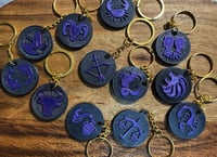 Image 4 of Custom 3D Zodiac NFC Tag Keychain - Personalized Astrological Charm, Horoscope keychain, nfc tag,...