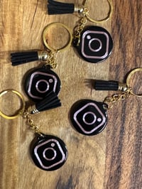 Image 3 of Circle NFC Keychain, Business NFC Keychain, Instagram Logo NFC Keychain, nfc Tag, 3d  printed key...