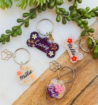 Image 4 of Dainty pet tag, cute dog tag, classy dog tag, Circle tag, Unique tag, Dog lover, pet tag, Resin, ...