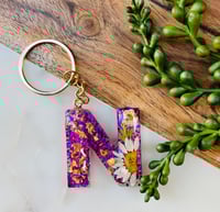 Image 4 of Alphabet Keychain, Custom keychain, glitter keychain, Resin Keychain, keychains, Keychain gift, p...