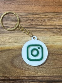 Image 5 of Social Media NFC Keychain Acrylic, Lasercut Keychain, NFC Tag Keychains, Digital Keychain