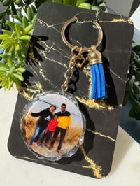 Image 1 of Photo keychain, family keychain, lovers keychain, memorial keychain, custom keychain