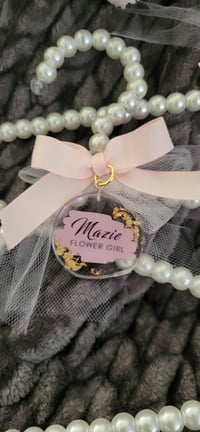 Image 3 of Bride personalized hanger, bride pearls hanger, bridesmaid pearls hanger, bridal hanger, pearl ha...