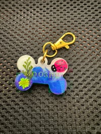 Image 3 of Resin Dog tag, Flower dog tag, Cute dog tag, Circle tag, Unique tag, Dog lover, Flowers, Resin, G...