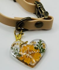 Image 5 of Resin Dog tag, Flower dog tag, Cute dog tag, Circle tag, Unique tag, Dog lover, Flowers, Resin, G...