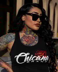 Image 5 of Rose Black Tank Top 