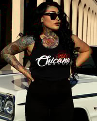 Image 2 of Rose Black Tank Top 