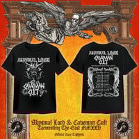 Image 1 of Abysmal Lord/Caveman Cult "Tormenting The East MMXXV" Tour T-Shirts