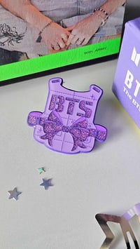 Image 2 of BTS PURPLE VEST PIN