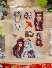 Image 1 of [Thunderbolt Fantasy] Shang Bu Huan & Lin Xue Ya Sticker Sheet