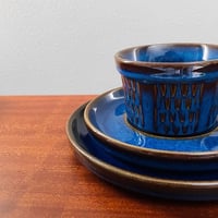 Image 2 of Søholm Granit Blue Tea Cup Trio Set