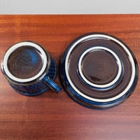 Image 4 of Søholm Granit Blue Tea Cup Trio Set