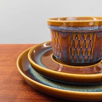 Image 2 of Søholm Granit Brown Tea Cup Trio Set