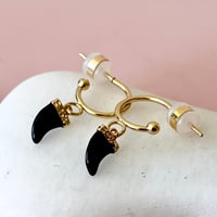 Image 1 of Mini Tusk Half Hoop- Black