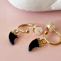 Image 3 of Mini Tusk Half Hoop- Black