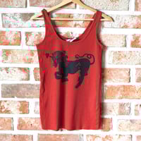 Image 1 of Heartache Unicorn Tank Top in Rusty Orange M