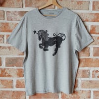 Image 1 of Heartache Unicorn T-Shirt In Grey L