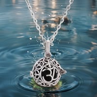 Image 2 of Titanium Steel Aromatherapy Necklace 