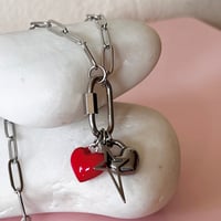 Image 1 of Hearts and Star Carabiner Necklace