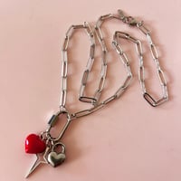 Image 5 of Hearts and Star Carabiner Necklace