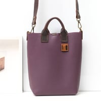Image 1 of Two-way Tote in pebbled warm purple