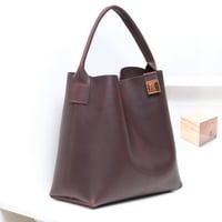 Image 2 of Midi Bucket in deep plum