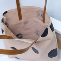 Image 5 of Dots Soft Tote black and ochre