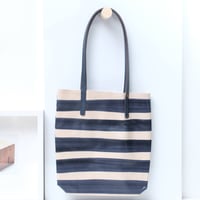 Image 1 of Stripes Soft Tote in navy