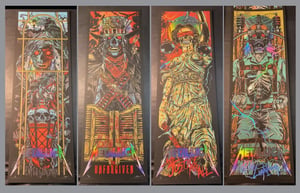 Image of METALLICA - METCLUB ART SERIES - 4 POSTER SET - FOIL VARIANTS