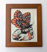 Checkerspot print framed - White (8x10)