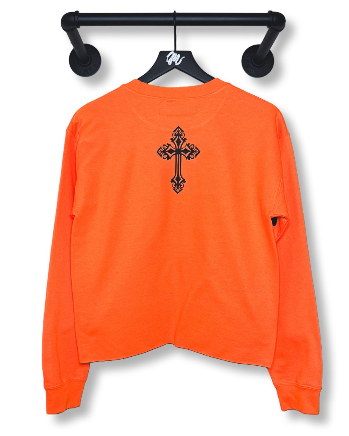 Image of SAINTS Cutoff Crew-Orange/Black