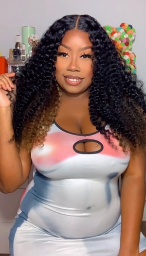 Image of 4x4 Reversible Curly Lace Closure Wig in 24”
