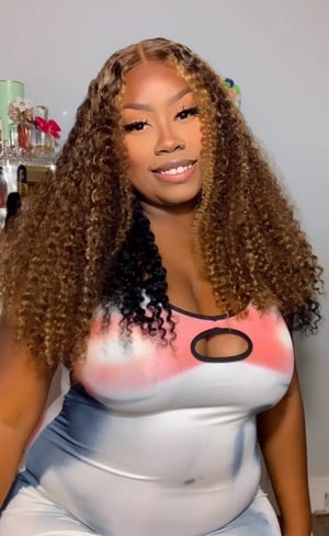 Image of 4x4 Reversible Curly Lace Closure Wig in 24”