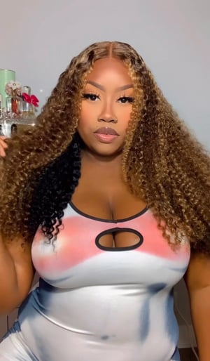 Image of 4x4 Reversible Curly Lace Closure Wig in 24”