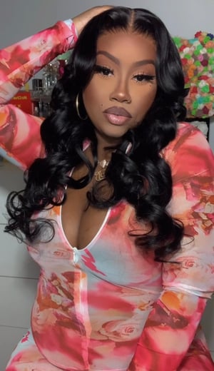 Image of Black 7x5 Body Wave Lace Closure Wig in 24”