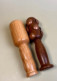 Image 2 of Small thumper bats, Reclaimed oak, mahogany, bumpy thumper