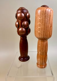 Image 1 of Small thumper bats, Reclaimed oak, mahogany, bumpy thumper