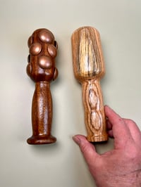 Image 4 of Small thumper bats, Reclaimed oak, mahogany, bumpy thumper