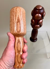 Image 5 of Small thumper bats, Reclaimed oak, mahogany, bumpy thumper