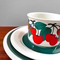 Image 2 of Arabia Finland Kirsikka Tea Cup Trio Set