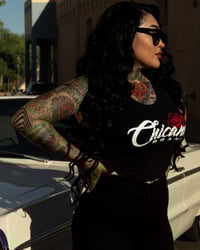 Image 3 of Rose Black Tank Top 