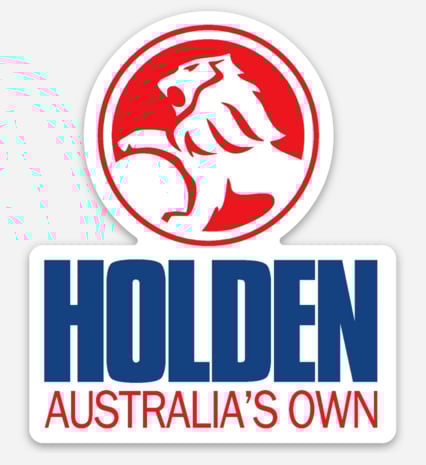 Image of 4.99" x 6 Holden new logo die cut sticker