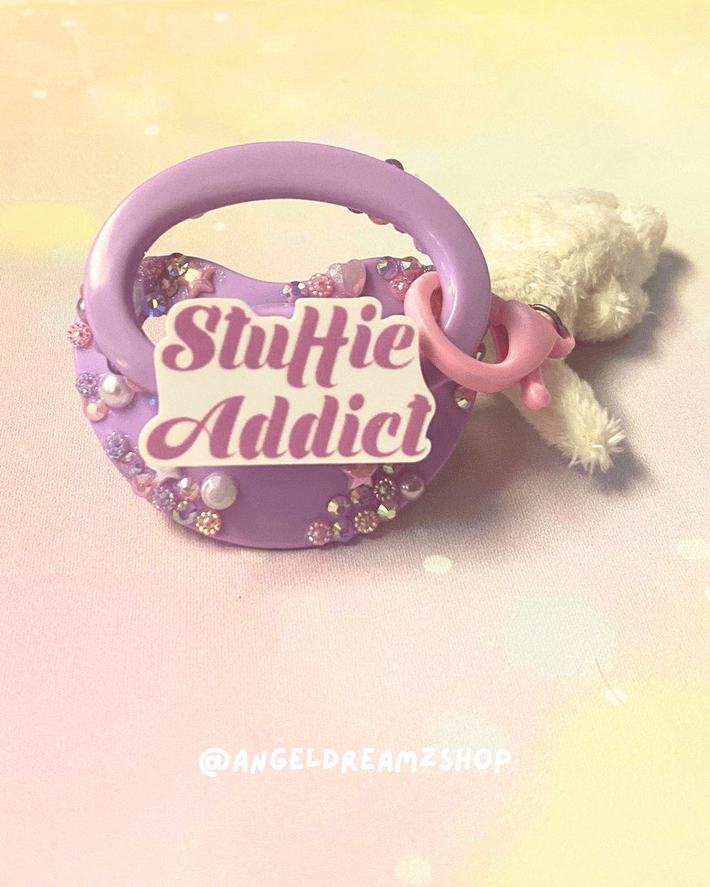 Image of Premade Adult Pacifier: Stuffie Addict