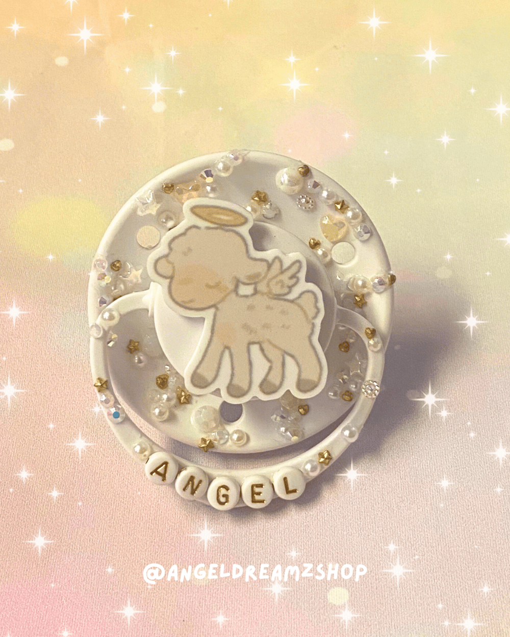 Image of Angel Lamb Round Adult Pacifier